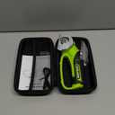 Upgraded 4V Cordless Electric Scissors, Cardboard Cutter with 3 Blades,Case, USB Charging, Max Cutting 1/4" Rotary Box Cutter for Cardboard, Carpet & Plastic, Lightweight & Arthritis Friendly (Green)