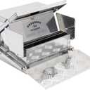 Grandpas Feeders Automatic Chicken Feeder - 20 lbs No Waste Poultry Feeder, Rat Proof & Rodent Proof Treadle Chicken Feeder, Galvanized Steel with Lid, Feeds 6 Chickens up to 10 Days