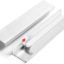 BaiNong 5 Pack 6 inch self Adhesive Cabinet pulls Silvery Cabinet Finger pulls Stick on Handles Cabinet Adhesive Drawer pulls Concealed Edge Seam Handles Flat