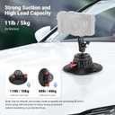 NEEWER 6"/15.2cm Camera Suction Cup Mount with Ball Head Magic Arm, Metal Suction Cup Mount on Car Windshield Dash for Camera/Action Camera/Phone Holder, with 1/4" & 3/8" Mounting Holes for ARRI