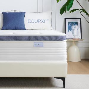 Twin Size Mattresses, 14 Inch Twin Mattress in a Box with Gel Memory Foam, Individually Pocketed Springs for Pressure Relief and Back Pain Relief-Medium Plush