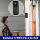 Blink Doorbell Mount for All-new Blink Video Doorbell(2nd Gen), No-Drilling Blink Mount Bracket, Easy Installation for Blink Doorbell Camera Security System (Blink Doorbell is Not Included),Black
