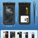 Waterproof Phone Pouch 2 Pack, IP68 Floating Waterproof Phone Case, Up to 8.3" Dry Bag for iPhone 17 16 15 14 13 Pro Max Samsung S25 Ultra S24 S23, Kayak/Beach/Cruise Travel Essentials Black