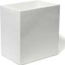 Lacquer Bath Wastebasket, 9.25''Wx10''H, White