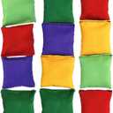 Halloluck 12 Pack 2inch/5cm Nylon Bean Bags Children Family Adults Outdoor Yard Games Bean Bag Toss Carnival Toy Bean Bag Toss Game