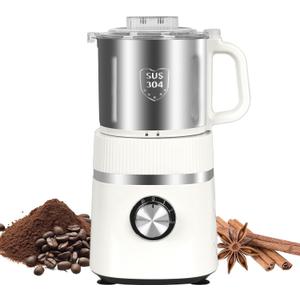 Electric Grinder for Kitchen | 800W Versatile Spice Grinder with 4 Speed Adjustment | Detachable Bowl, Suitable for Grinding Spices, Grains, Coffee