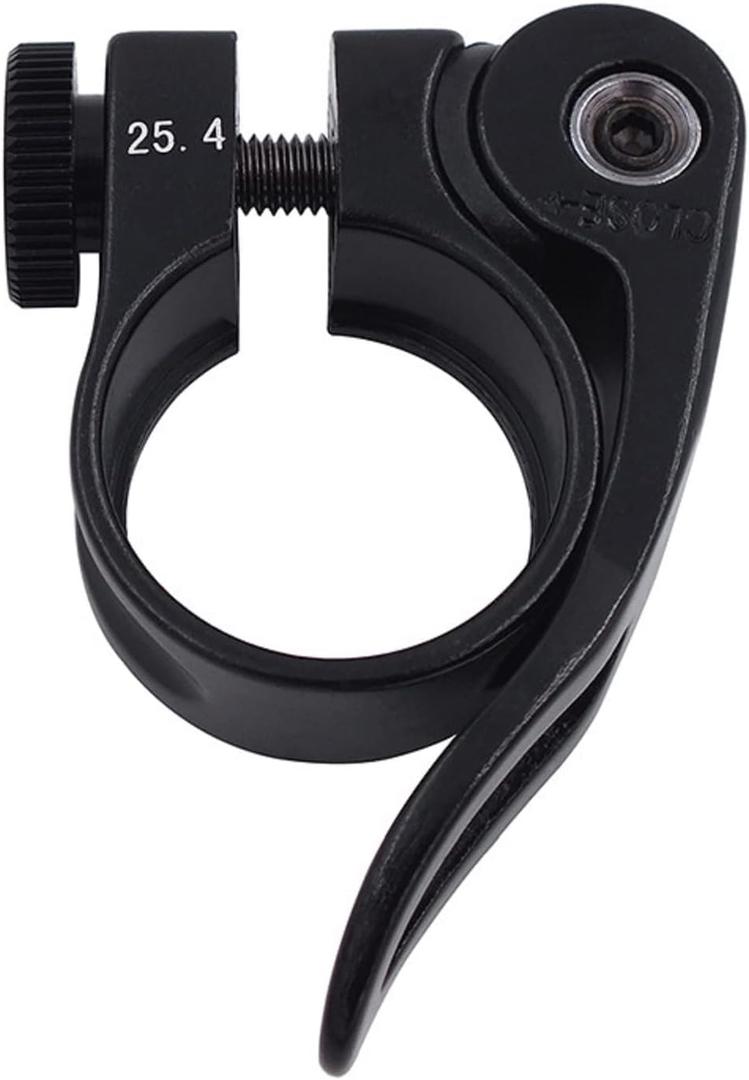 25.4mm Bike Seat Post Clamp Fits 22.2mm Seat Post Tube, Aluminum Alloy Quick Release Adjustable Bicycle Seatclamp for 22.2mm Bike Tube(#2)