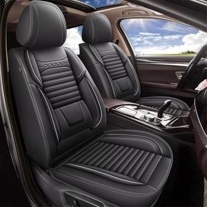 DISUTOGO Car Seat Covers for Elantra 2017-2024 2025 2026, Front & Rear Full Set Seat Covers, Waterproof Leather Seat Protectors Compatible Airbags (5 Seats, Black)