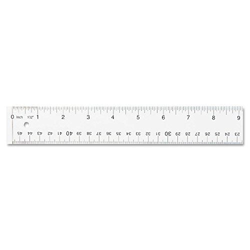 Westcott 10564 See Through Acrylic Ruler, 18-Inch , Clear