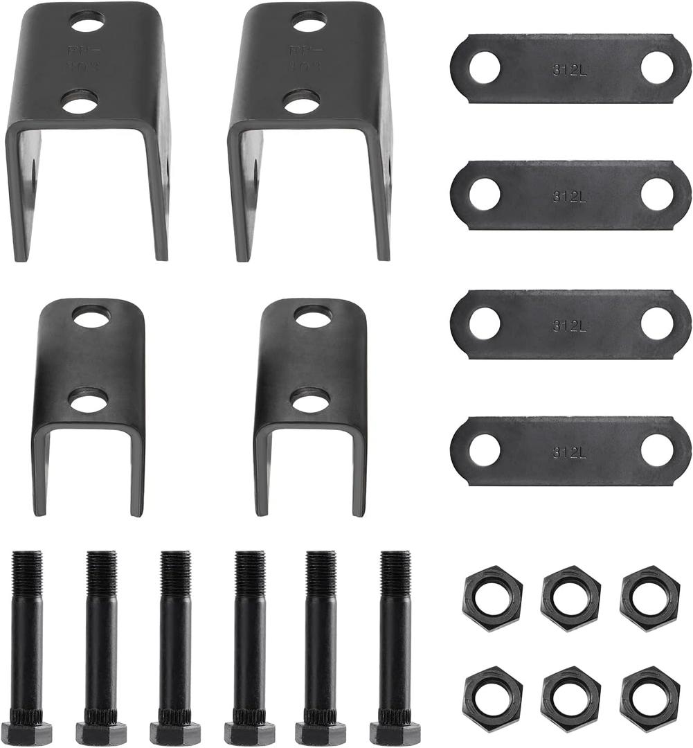 SPARKWHIZ Trailer Leaf Springs Hanger Kit for Double Eye Springs Single Axle Suspension (2,000-7,000 lb Axles)
