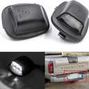 LED License Plate Lights Compatible With 1999-2004 Nissan Xterra, 1998-2004 Nissan Frontier OEM Led Number Lamps Replacement 12-SMD White Rear Tag Light Assembly Kit Error Free