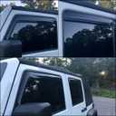 Lightronic Extra Durable Clip-on in-Channel Auto Vent Window Visors, Fits 2007-2017 Jeep Wrangler & 2018 Wrangler JK, Unlimited 4-Door, UV-Protect Rain Guards, Original Wind Deflectors, Smoke, 4-Pcs