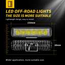 Small led light bar - 10pcs 6in 18W 14000LM Single Row Combo Flood Spot Lights Pod,Super Bright Waterproof Driving/Offroad/Motorcycle/Golf cart Lights for Truck Boat SUV ATV 4WD Tractor Hunters