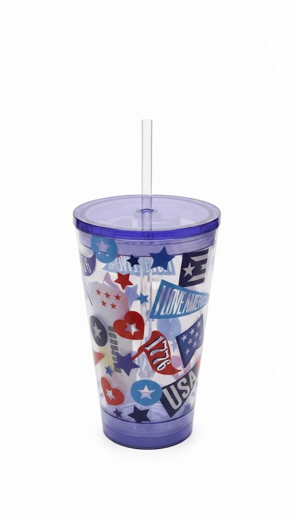 Luum Glo & Go Led 18 Oz Tumbler Flag