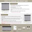 SUNOFF Cordless Blackout Roller Shades for Windows,34"W x 72"H,Heather Grey