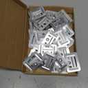 50PCS PVC Buckle Stainless Steel Wall Mounting Clips Clip Fixing Plate Wall Buckle Interlocking Hanging Bracket Couch Clips Wall Panel Fixings Furniture Fixings Hanger Wall Panel Clips