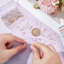 UNICRAFTALE 200Pcs 2 Colors 18K Gold Plated Earring Posts Flat Pad Earring Studs Stainless Steel Stud Earring Findings Flat Round Blank Earring Pads for DIY Earring Making 2mm