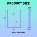 360pt 3"x4" Hard Card Sleeves - 25Pcs Hard Plastic Top Loaders Card Sleeves for Trading Cards, Top Loader Card Holder Fit for Thick Baseball, Basketball, Hockey, Football, Games and Memorbilia Cards