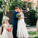 Clear Flower Girl Basket Fan Shape Wedding Petals Basket with Pearl Handle Acrylic Flower Holder for Confetti,Wedding Decoration (Fan Shape)