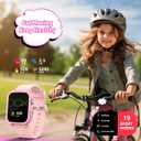 Smart Watch for Kids No Phone Needed, Tempered Glass Fitness Tracker Boy Teens with 19 Sport Modes, Pedometer, Sleep Monitor, Kids Watch Birthday Gifts Toy Gift for Girls Boys 6-16 (Pink)