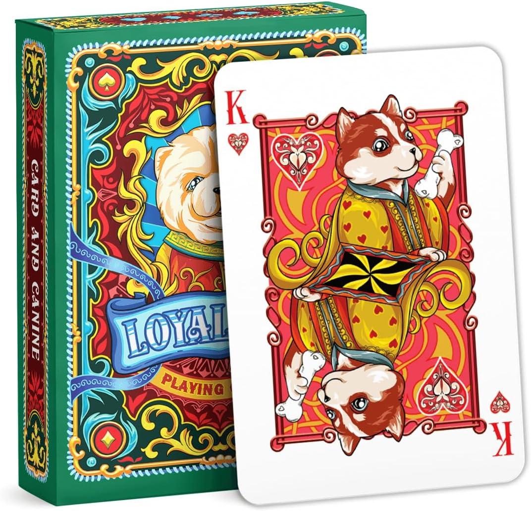 2 x Loyal Dog Playing Cards for Adults Teens Family Royalty Animal Themed Card Gifts