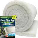 Classic Koi Pond Filter Pad FINE - White Bulk Roll Pond Filter Media, Ultra-Durable Pond Filters for Outdoor Ponds, Reusable Fish Pond Filter Material, USA, Aquatic Experts (3/4" - 1" x 12" x 72")