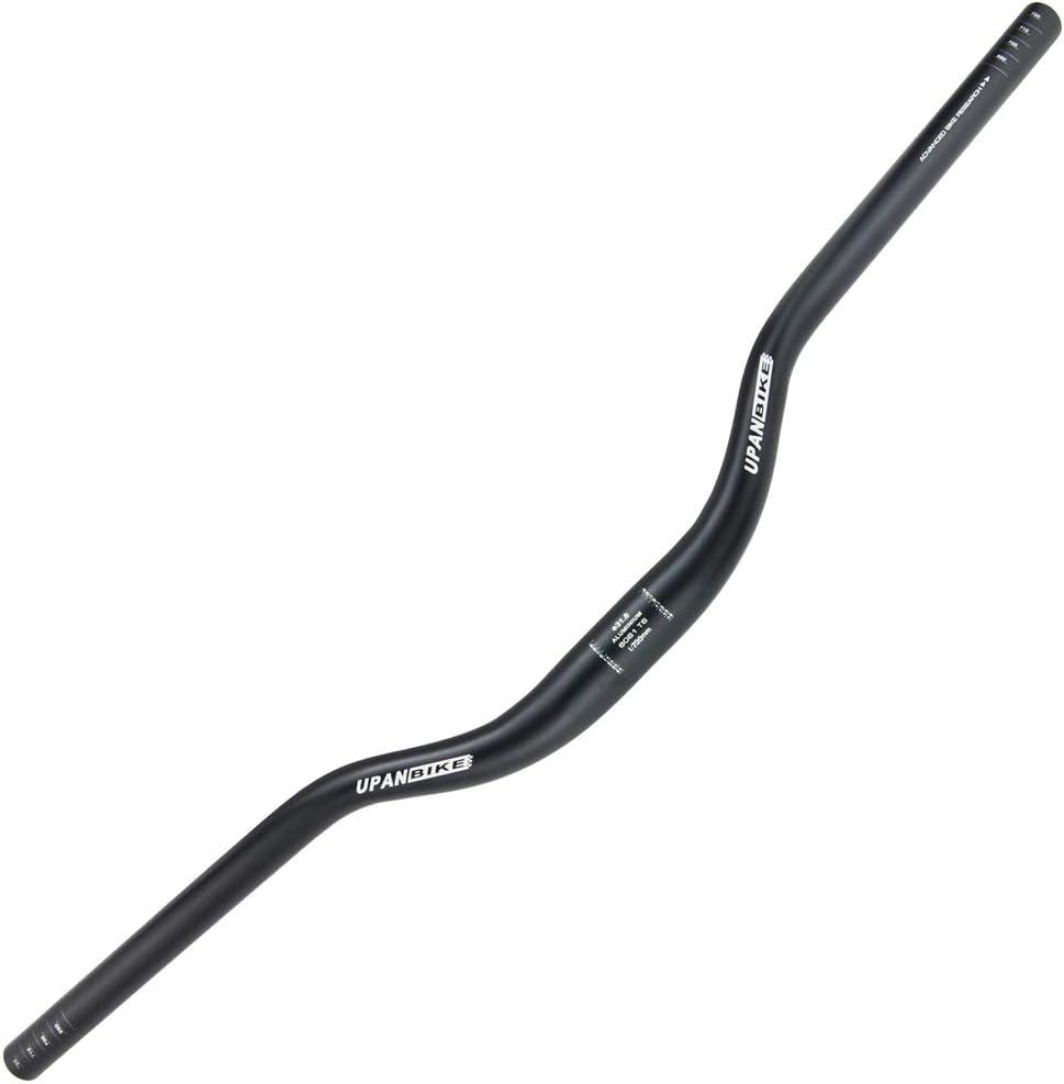 UPANBIKE Mountain Bike Handlebar 31.8mm, Aluminum Alloy MTB Bicycle Riser Handlebar Extra Long 700mm with Paint Matte Surface (Black, 700mm)