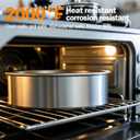 6 Inch Cake Pans Set of 3 with 100 Pieces Parchment Paper, Stainless Steel Baking Pan For Layered Cakes, Smash Cake Pans Mirror Finish Dishwasher Safe Small Cake Pan Set Cake Mold