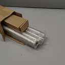 Double Curtain Rod, 1 Inch Silver Dual Curtain Rods 36 to 72 Inch with Aluminium Modern End Cap Finials, Adjustable Heavy Duty Window Treatment Rods, Telescopic Metal Double Drapery Pole Set