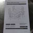 7-Piece Farmhouse Solid Wood Dining Table Set with 6 Chairs, 60" Rectangular Dining Table & Chair Set for 6 People, Dining Table with Wood Legs, Table Set for Dining room, Kitchen, Rustic Cream