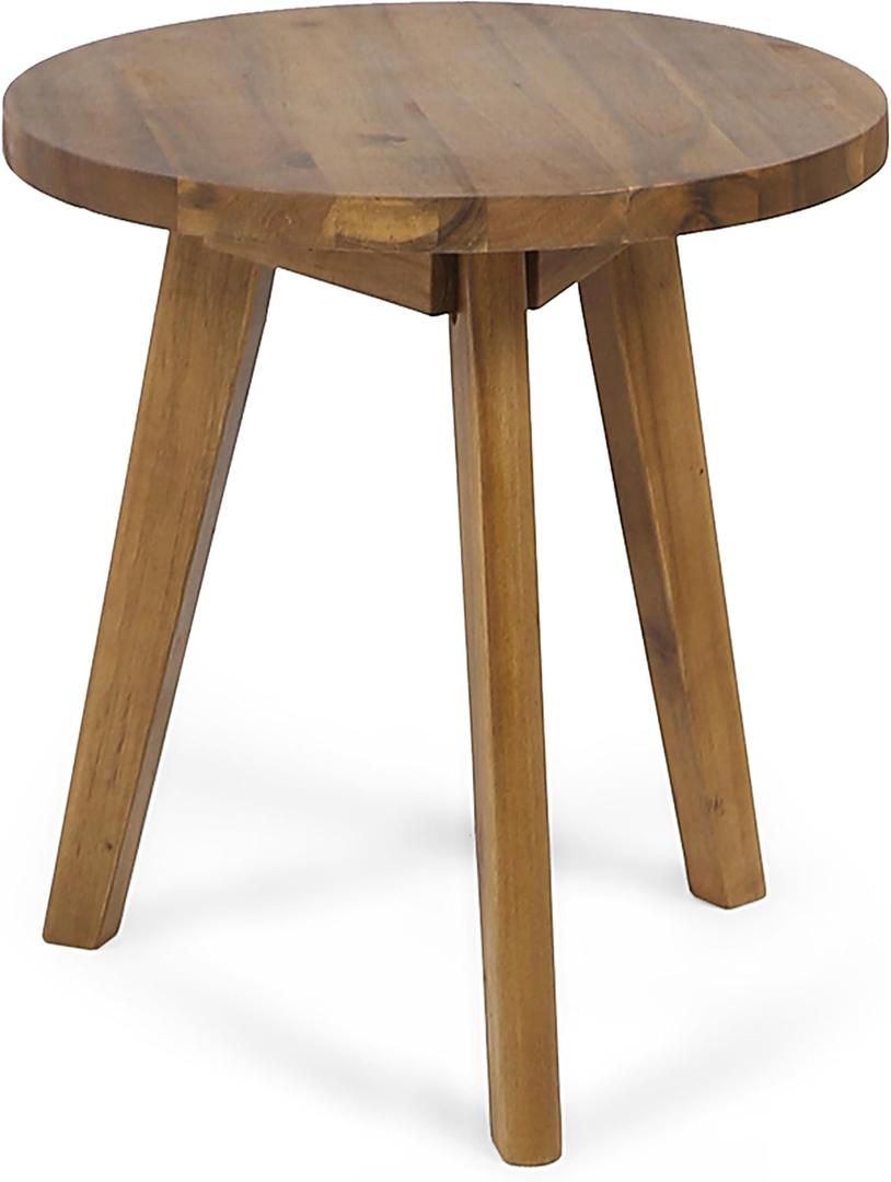 Christopher Knight Home Gino Outdoor Acacia Wood Side Table, Natural Finish
