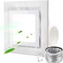 FEITON Bathroom Exhaust Fan with Light, Ceiling Mount, 110 CFM 1.0 Sones 4 Inch Duct, Quiet Square Bath Fan Light Combo, Shower Exhaust Fan with Light