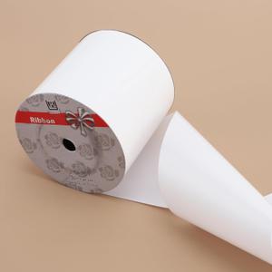 4inch x 50 Yards Shiny White Waterproof Ribbon,Curling Ribbon for Gifts Package Wrapping,Crafting.