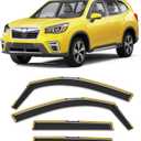 in-Channel Window Rain Guard for Fit for Subaru Forester 2019 2020 2021 2022 2023 2024 Rain Guards Side Window Visors Low Profile Vent Visor Window Deflectors Vent Shades Car Accessories