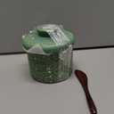 Butter Crock, Ceramic Butter Crock with Lid, Butter Dish with Lid for Countertop, Green