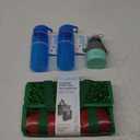 Multipack Bundle 2 On The Go Reusable Bottles (Blue) 1 Hydra Elements Collapsible Water Bottle (Grey With Green Silicone Coozy) 1 Hydra Elelements Insulated Cooler Bag (Football Theme)