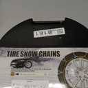 Snow-Chains Easy Install Tire-Chains, One-Pull Fit Design Tire Snow Chains for Passenger Cars, Sedan, SUVs, Emergency Winter Tire Traction Car Tires 215 225 235 245 255 275 - Set of 2 (KN130)
