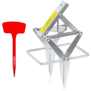 Mole Trap,Galvanized Steel Scissor Trap,Reusable and Easy-Set Quick Capture Solution for Moles and Gophers in Lawns (Silver)