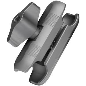 FANAUE 20mm Ball Head Double Socket Arm for Motorcycle Phone Mount, Universal for 20mm Ball Head Adapter, with 1/4'' Screw for GoPro and Action Cameras, Black