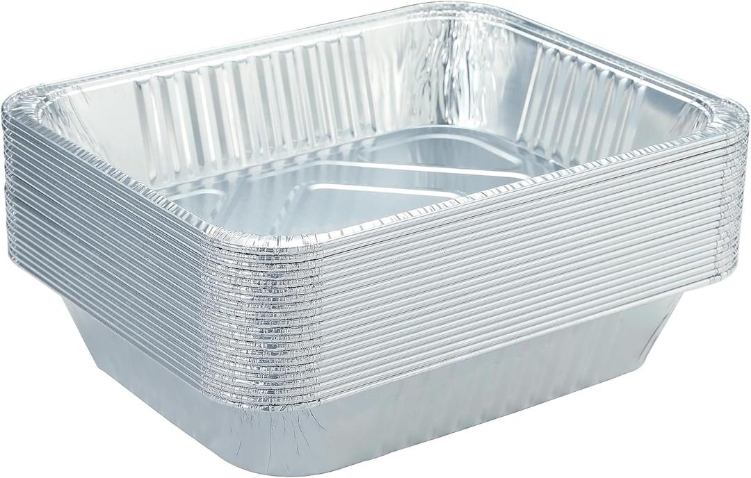 9x13 Aluminum Pans - (30Pack) Disposable Foil Pans, Half Size Deep Steam Table Pans Extra Thick for Baking, Cooking, Roasting, Heating, Serving & Lining Steam-Table Trays
