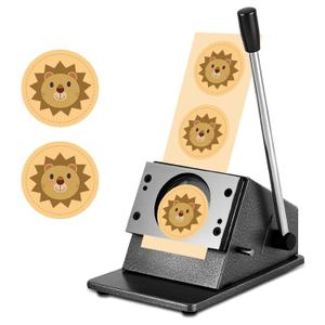 58mm Button Paper Cutter Graphics Punch Cutter for 2.28" Button Making, 70mm Circle Cutter Punch for Photopaper Artpaper Scrapboard Cutting