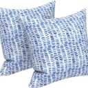 LVTXIII Outdoor Throw Pillow Covers 20 x 20 Inch, Covers ONLY Modern Cute Pattern Decorative Square Toss Pillow Case Pack of 2 for Home Patio Garden Sofa Bed Furniture, A Pebble Blue