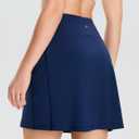 Yogipace Women's 17" Tennis Skirt with Pockets, Long Athletic Skort, UPF 50+ Sun Protection for Pickleball, Golf, Running (L)