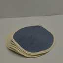 Noctiflorous Round Braided Placemats Set of 6 Table Mats 15 Inches Washable Heat Resistant for Dining Table Non-Slip Indoor Outdoor Place Mats for Easter(02 White Edge Blue 6)