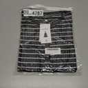 ZESICA Womens Long Sleeve Striped Shirts V Neck Button Up Sweater Casual Loose Basic Tops Trendy Spring Clothes (Black, M)