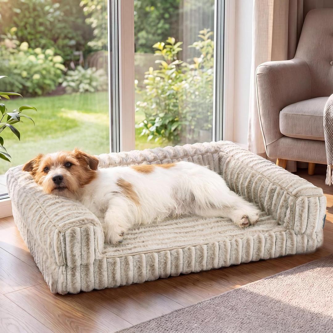 Bedsure ComfyFleece® Memory Foam Orthopedic Dog Bed Medium Size Dog 30"