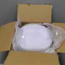 Nervure 100Pieces White with Gold Rim Plastic Plates - 7.5inch Disposable Gold Salad/Dessert Plate - White and Gold Plastic Plates Ideal for Wedding & Party & Father's Day