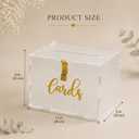 Frosted Acrylic Wedding Card Box with Lock and Slot, Money Envelope Gift Cards Boxes for Wedding Reception, Party, Graduation, Birthday, Baby Shower Decorations