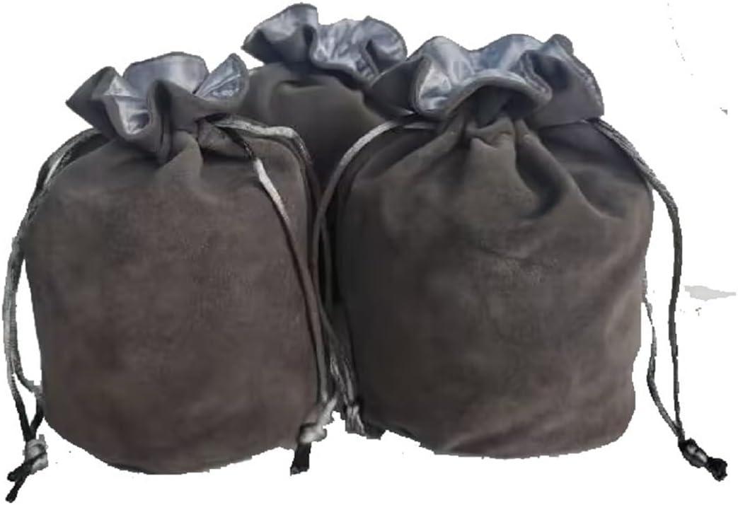 Drawstring Dice Bag Chess bag small pouch hold chess pieces velvet Fabric Dice Pouch cosplay coin pouch Velvet Jewelry Bag Red/Grey/Black (3, Grey)