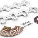 Dyno Racing Rectangle Intake Manifold Adapter Plates Kit 551316 Compatible with LS1 Cathedral Port Cylinder Head to LS3 LSA ZL1 CTS-V